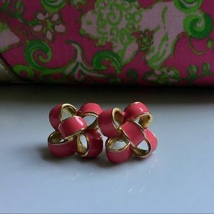 ***SOLD***Lilly Pulitzer Pink Bow Earrings